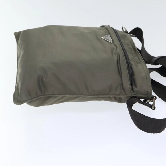 PRADA Shoulder Bag Nylon Gray Silver Auth ep5770 - Picture 5 of 14